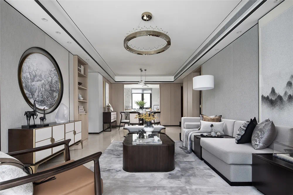 新中式風格家裝設計室內裝修效果圖-客廳 新中式風格家裝設計室內裝修效果圖-客廳