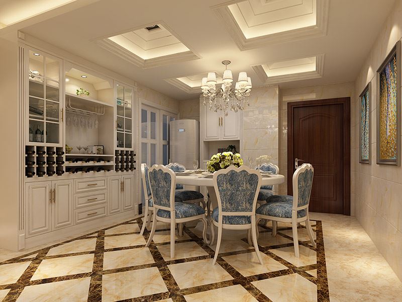 佛山市保利玥府歐式風格三居室裝修案例