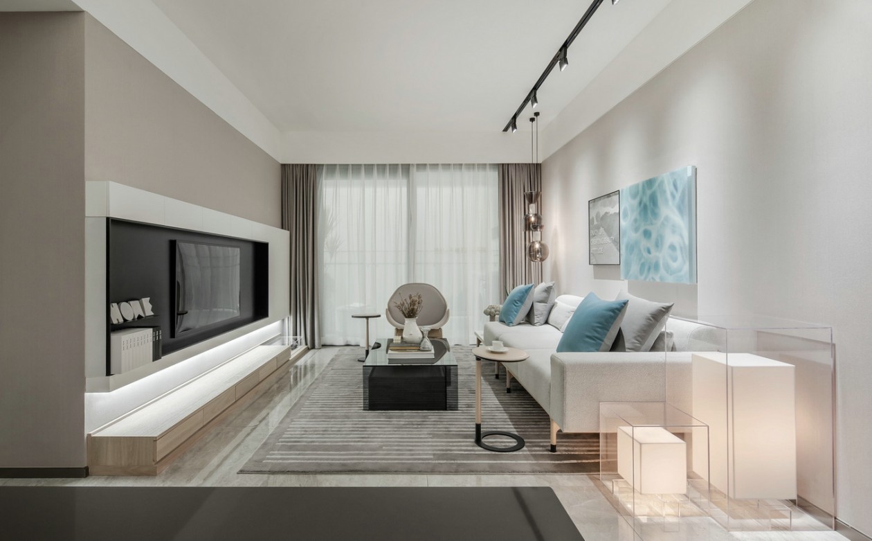 現(xiàn)代簡(jiǎn)約風(fēng)格室內(nèi)家裝案例效果圖-客廳 現(xiàn)代簡(jiǎn)約風(fēng)格室內(nèi)家裝案例效果圖-客廳