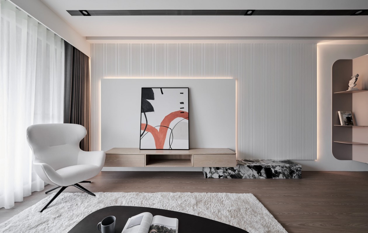 現(xiàn)代簡約風格室內(nèi)設(shè)計家裝案例-客廳背景墻 現(xiàn)代簡約風格室內(nèi)設(shè)計家裝案例-客廳背景墻