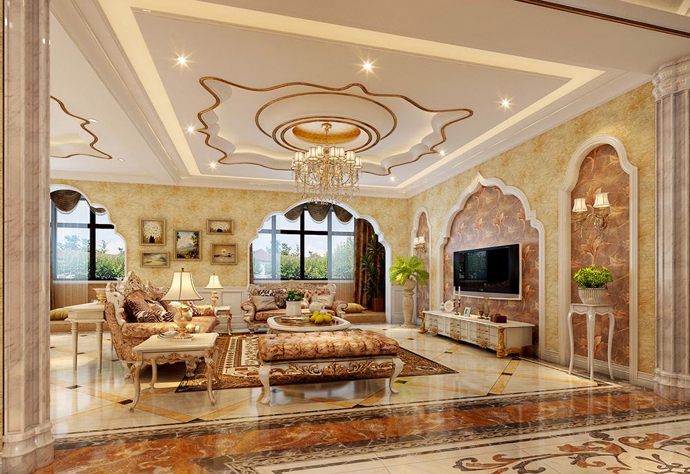 楚雄彝族自治州濱河苑歐式風(fēng)格別墅裝修案例