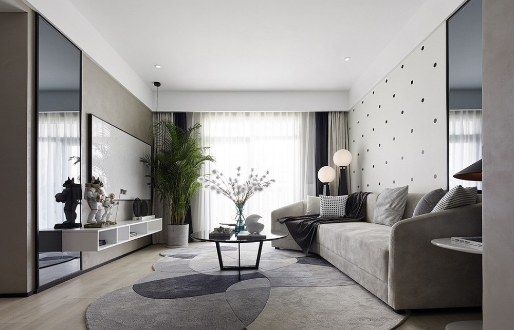 現(xiàn)代簡約風格室內(nèi)家裝案例效果圖-客廳 現(xiàn)代簡約風格室內(nèi)家裝案例效果圖-客廳