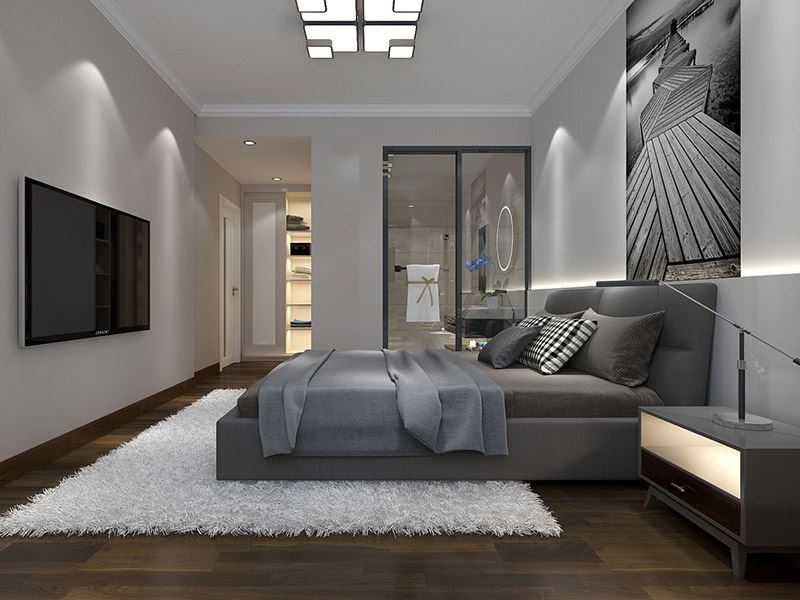 自貢市銀海&middot;金域國際一期現(xiàn)代簡約風(fēng)格平層裝修案例