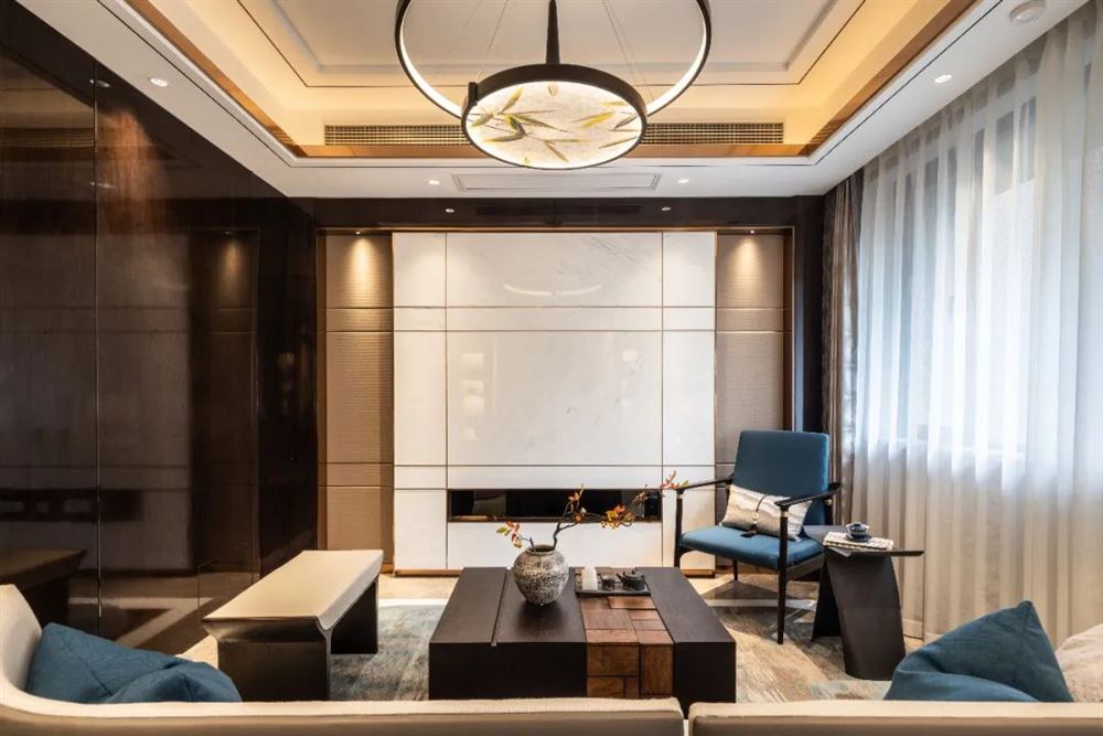 惠州市保利陽(yáng)光城新中式風(fēng)格三居室裝修案例