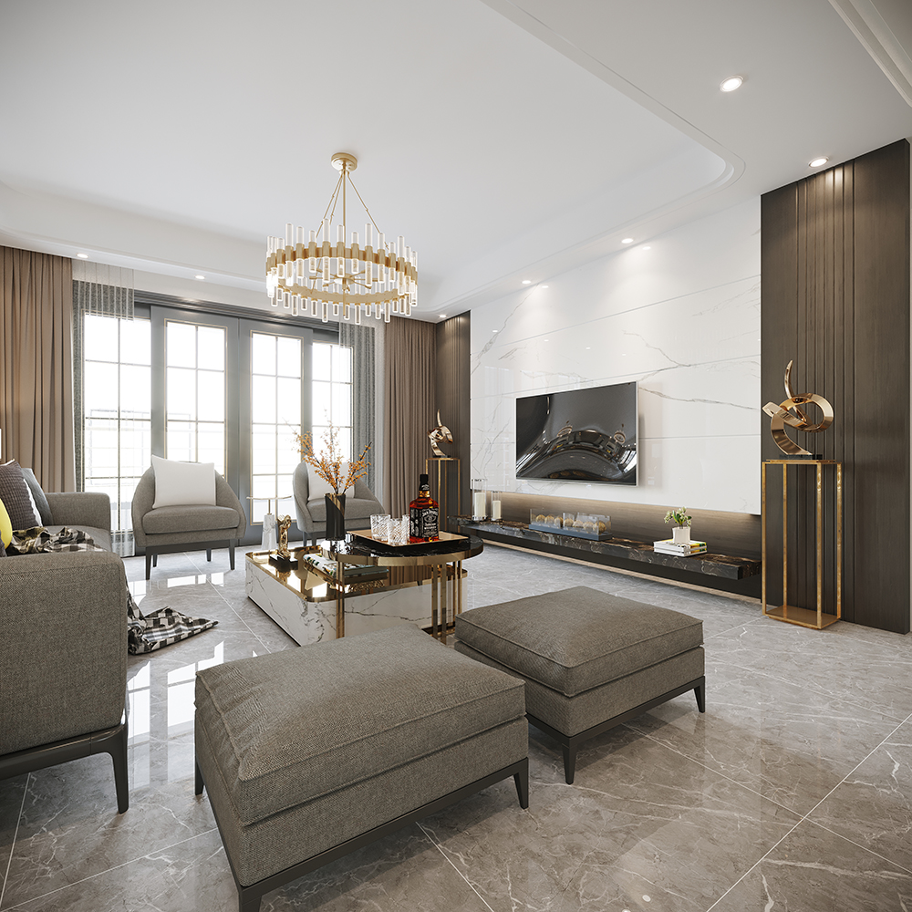 萬象江山二期四居190平米現(xiàn)代前衛(wèi)風格裝修案例-客廳 萬象江山二期四居190平米現(xiàn)代前衛(wèi)風格裝修案例-客廳