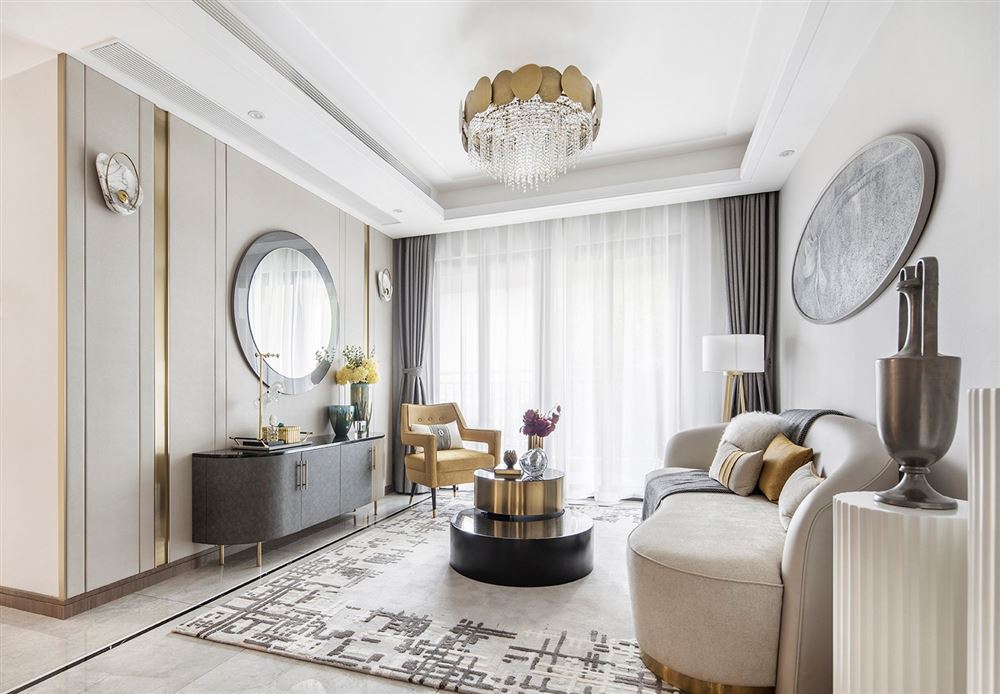 廣州市汾水小區(qū)輕奢風(fēng)格三居室裝修案例