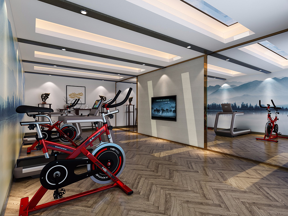 東方神韻新中式別墅裝修效果圖-順德碧桂園豪園別墅310平米-別墅健身房 東方神韻新中式別墅裝修效果圖-順德碧桂園豪園別墅310平米-別墅健身房