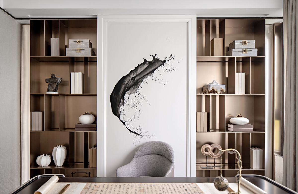 新中式風(fēng)格室內(nèi)設(shè)計(jì)家裝案例-書房 新中式風(fēng)格室內(nèi)設(shè)計(jì)家裝案例-書房