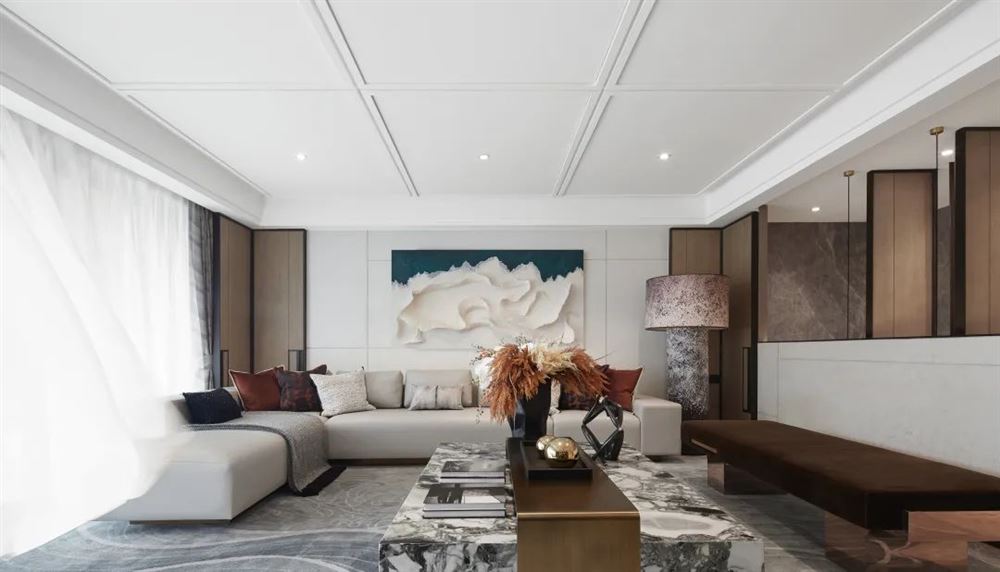 佛山市金茂綠島湖輕奢風(fēng)格三居室裝修案例