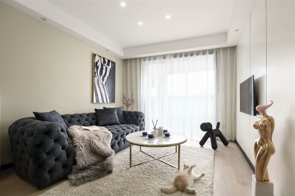 曲靖市錦林花園現(xiàn)代簡(jiǎn)約風(fēng)格三居室裝修案例