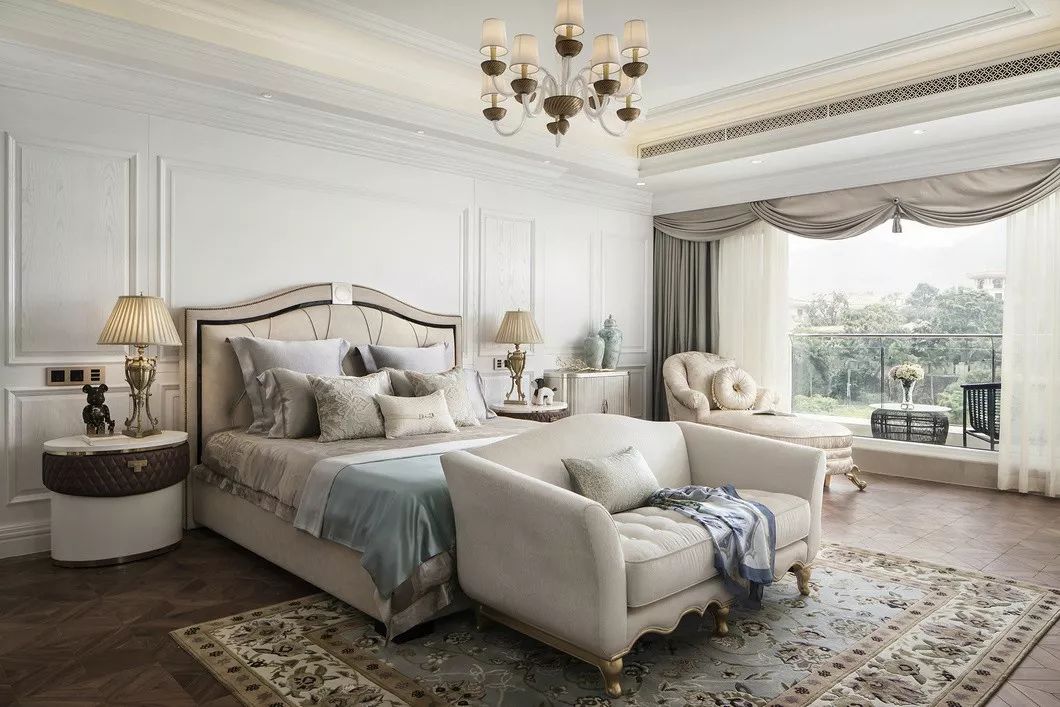 簡歐風格別墅裝修設計效果圖-天湖酈都別墅450平米-別墅主臥裝修設計 簡歐風格別墅裝修設計效果圖-天湖酈都別墅450平米-別墅主臥裝修設計