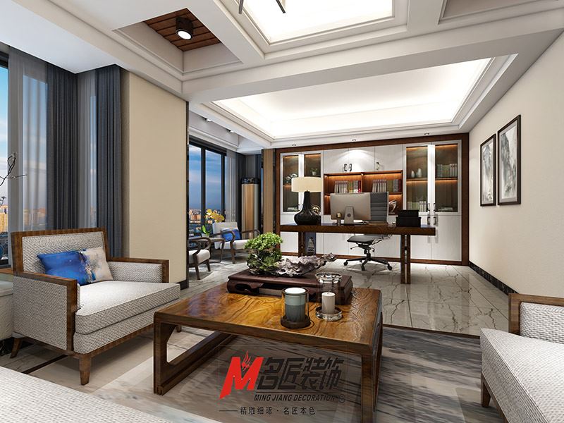 揭陽(yáng)市港泰豪庭現(xiàn)代風(fēng)格辦公空間裝修案例