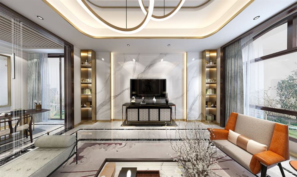 廣州市保利高爾夫郡歐式風(fēng)格三居室裝修案例