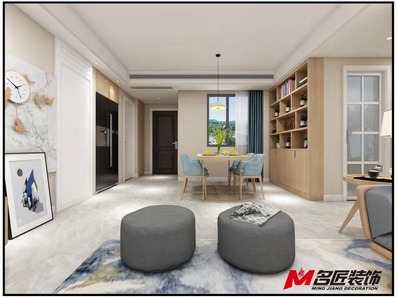 湖州市融創(chuàng)金成&middot;湖山賦現(xiàn)代簡約風格三居室裝修案例