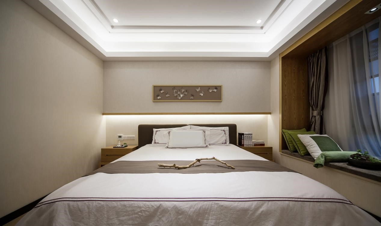 新中式風格家裝設計室內(nèi)裝修效果圖-臥室 新中式風格家裝設計室內(nèi)裝修效果圖-臥室