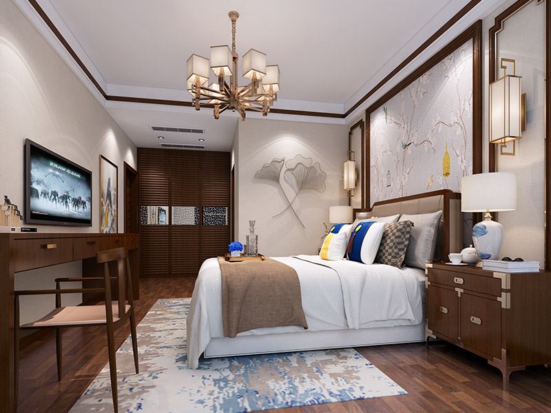 河源市雅居樂新地新中式風(fēng)格復(fù)式裝修案例