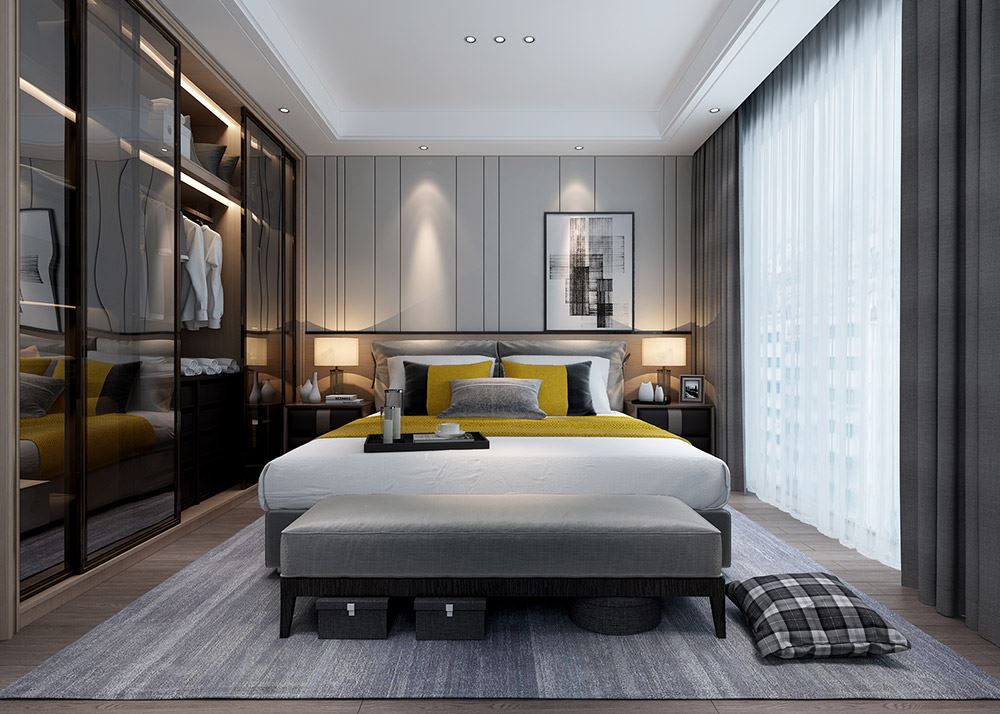 昭通市濟川門財富中心現(xiàn)代簡約風格二居室裝修案例