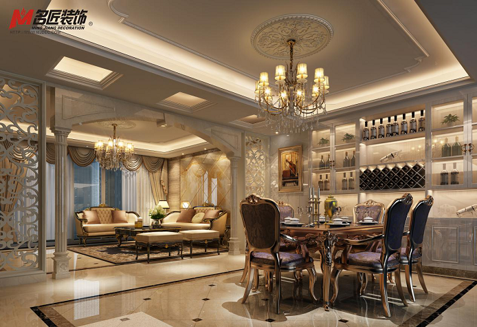 淮安市麗正花苑歐式風(fēng)格四居室裝修案例