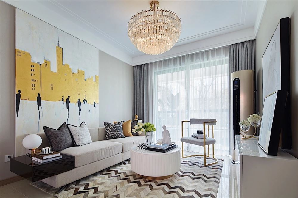 南寧市恒大蘋果園現(xiàn)代風(fēng)格三居室裝修案例