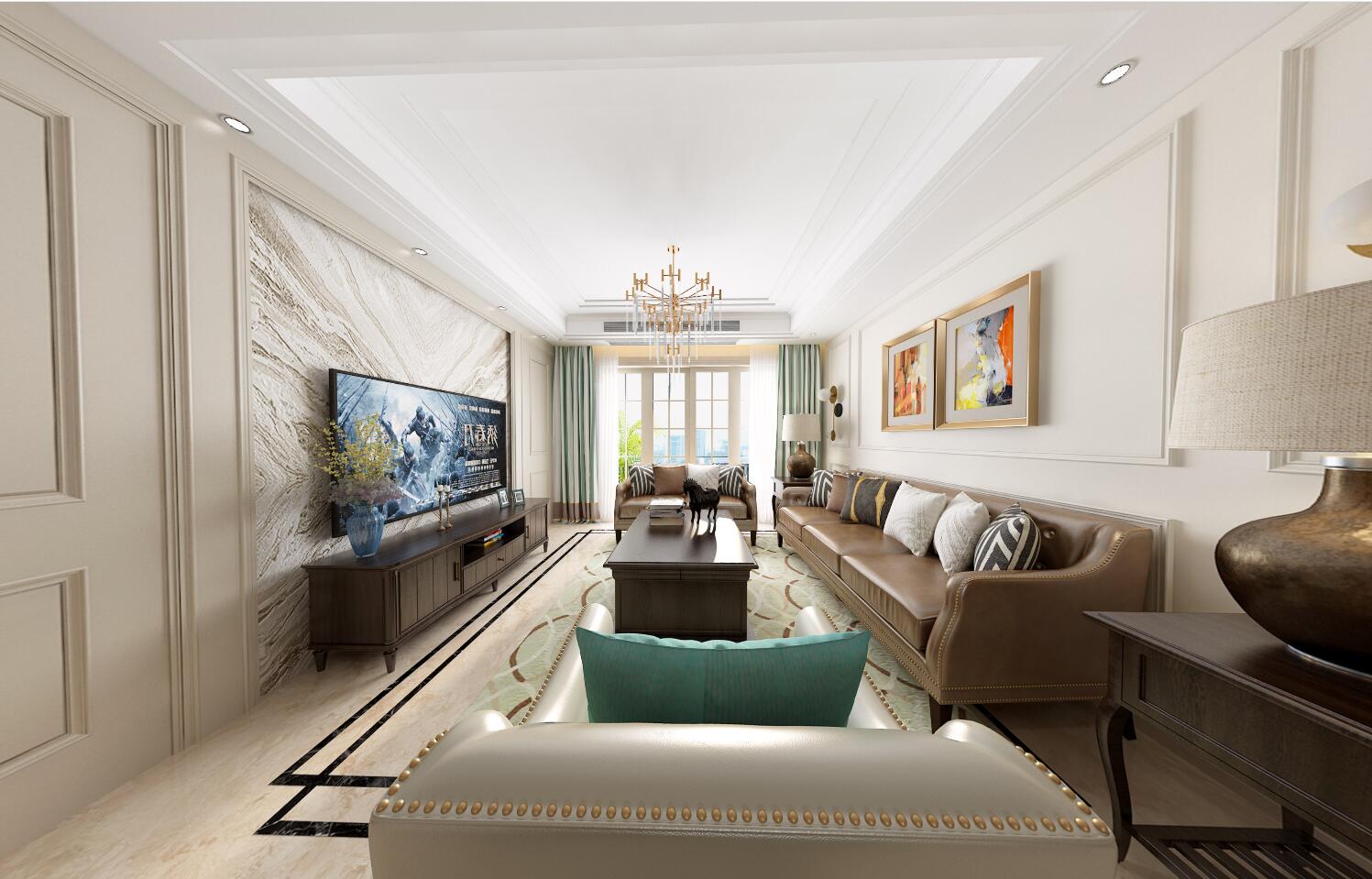 廣州市梅花村小區(qū)歐式風(fēng)格三居室裝修案例