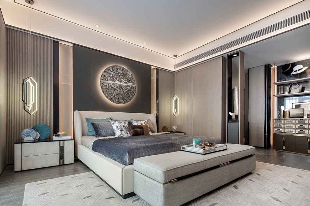 新中式風格室內家裝案例效果圖-主臥 新中式風格室內家裝案例效果圖-主臥