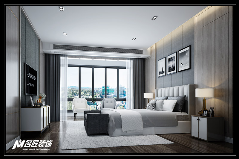 萬科金域華庭暉景閣復(fù)式210平米北歐風(fēng)格裝修案例-臥室 萬科金域華庭暉景閣復(fù)式210平米北歐風(fēng)格裝修案例-臥室