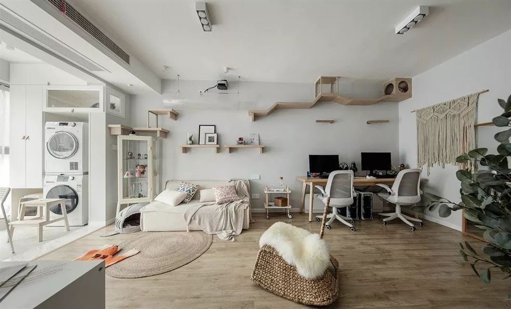 昭通市撫鎮(zhèn)門廣場北歐風(fēng)格三居室裝修案例