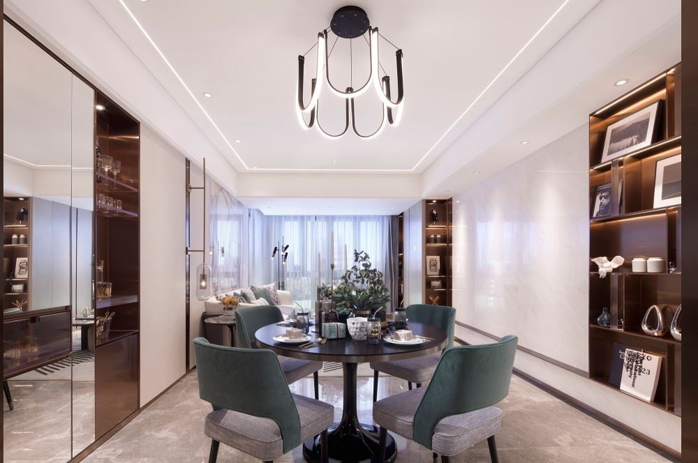 江門市海悅君庭輕奢風(fēng)格四居室裝修案例