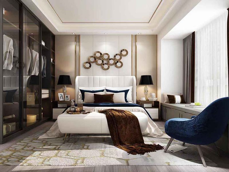 茂名市東方明珠城輕奢風(fēng)格四居室裝修案例