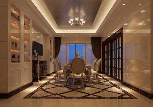 佛山市萬科中駿金域西江新中式風(fēng)格四居室裝修案例