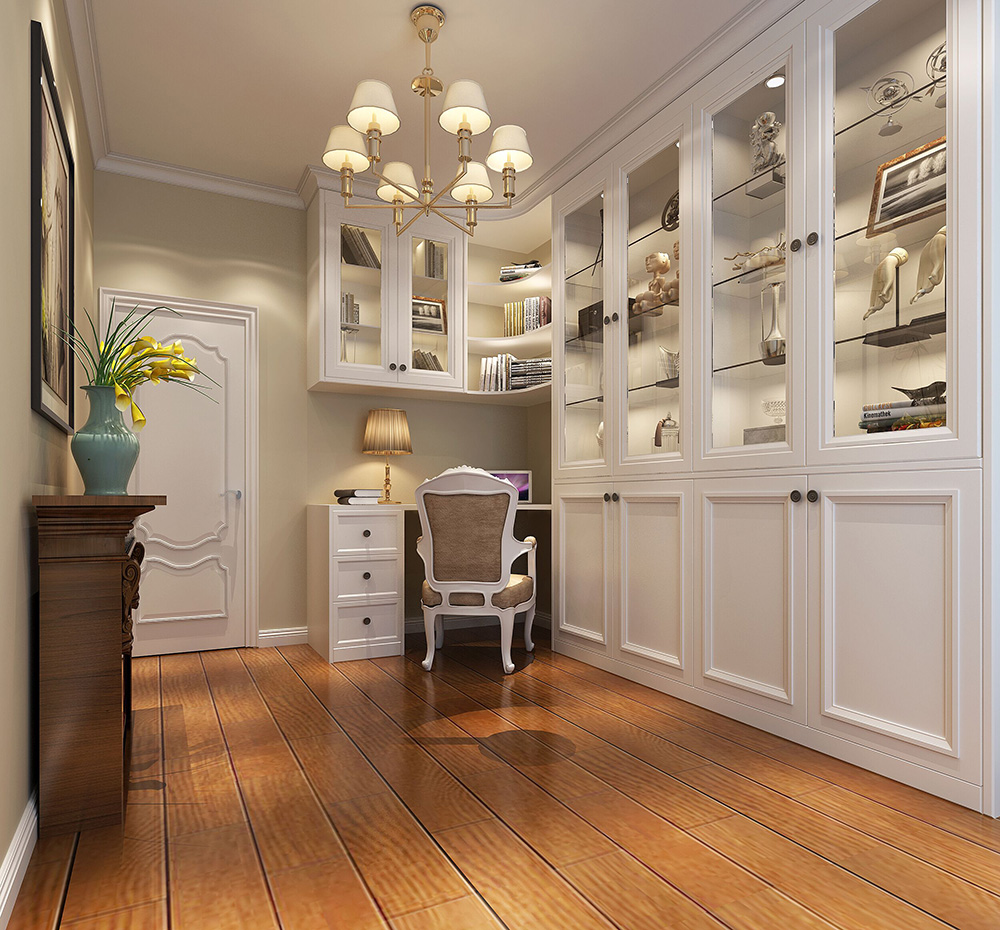 裝修公司簡(jiǎn)歐風(fēng)格室內(nèi)裝修效果圖-書房 裝修公司簡(jiǎn)歐風(fēng)格室內(nèi)裝修效果圖-書房