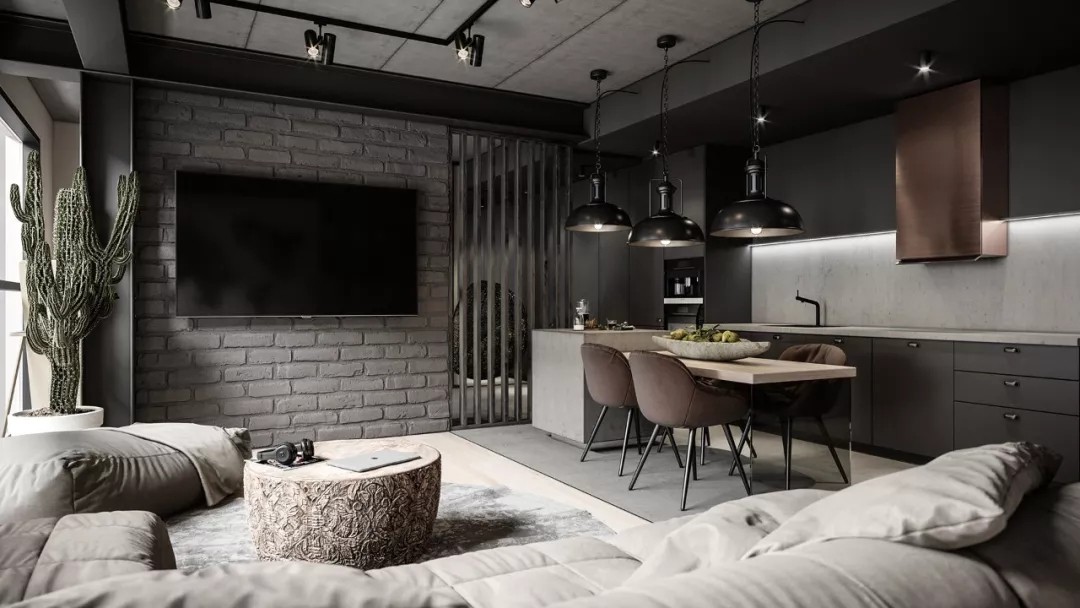 裝修案例工業(yè)風(fēng)風(fēng)格室內(nèi)裝修效果圖-客餐廳 裝修案例工業(yè)風(fēng)風(fēng)格室內(nèi)裝修效果圖-客餐廳