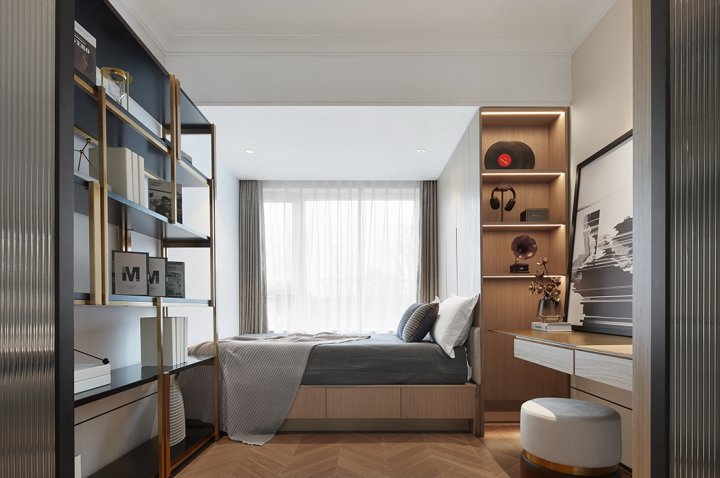 現(xiàn)代摩登風(fēng)格室內(nèi)設(shè)計(jì)家裝案例-次臥 現(xiàn)代摩登風(fēng)格室內(nèi)設(shè)計(jì)家裝案例-次臥