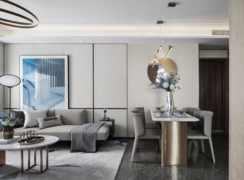 江門市星海灣華庭輕奢風(fēng)格三居室裝修案例