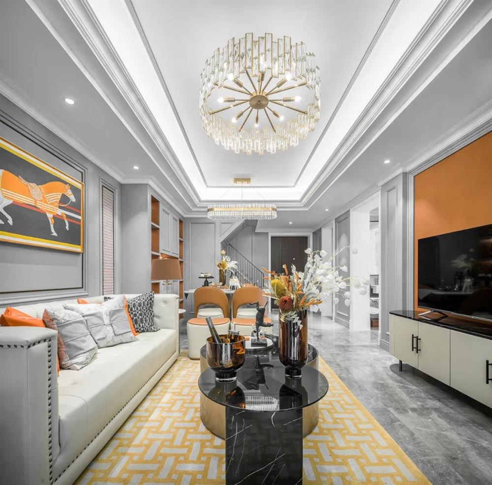 佛山市美的半島莊園輕奢風格三居室裝修案例