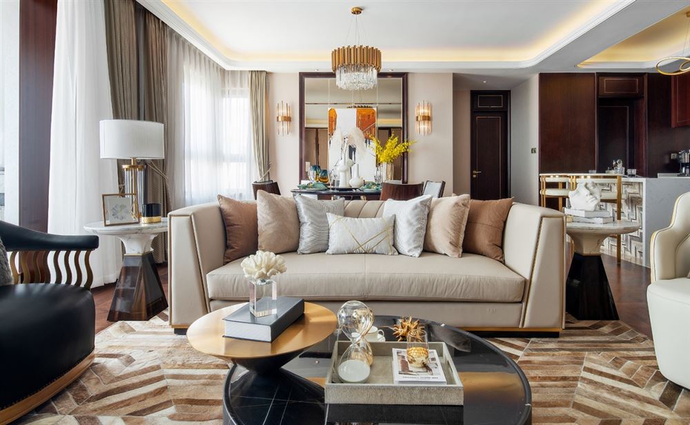 江門市富都新村輕奢風(fēng)格三居室裝修案例