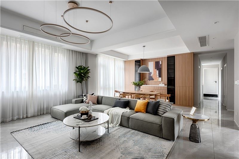 惠州市九洲玉帶灣北歐風格三居室裝修案例