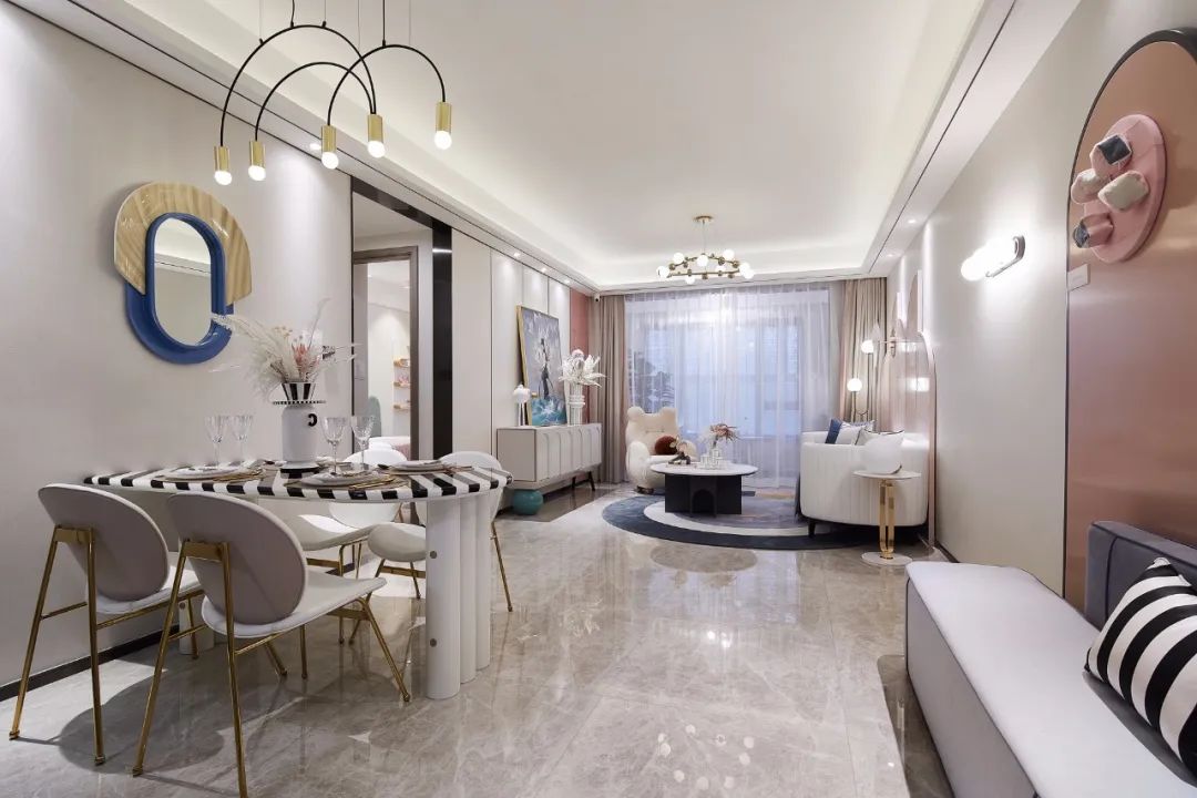 輕奢莫蘭迪風格室內(nèi)設(shè)計家裝案例-餐廳 輕奢莫蘭迪風格室內(nèi)設(shè)計家裝案例-餐廳