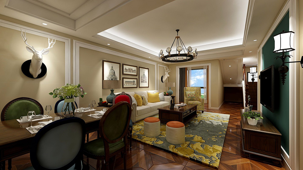 美式鄉(xiāng)村風格室內(nèi)裝修效果圖-盛景園復式樓280平米-餐廳 美式鄉(xiāng)村風格室內(nèi)裝修效果圖-盛景園復式樓280平米-餐廳