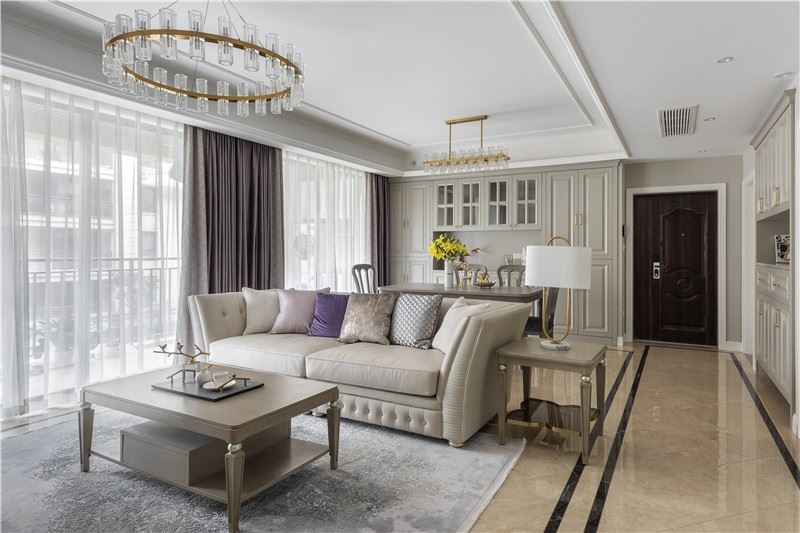 江門市江門奧園美式風(fēng)格三居室裝修案例