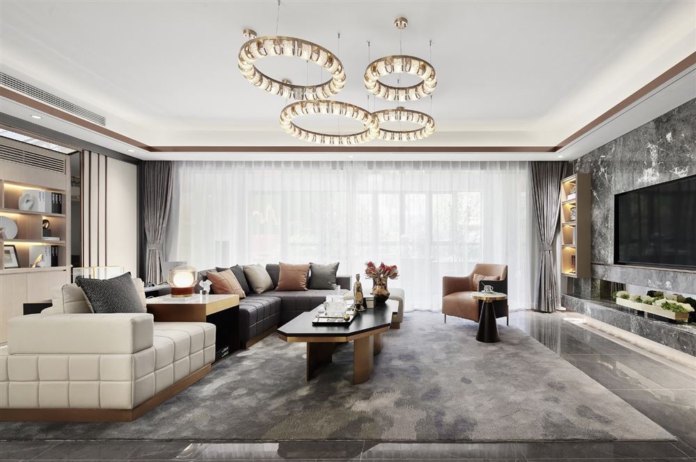 佛山市龍光&middot;玖悅灣輕奢風(fēng)格四居室裝修案例