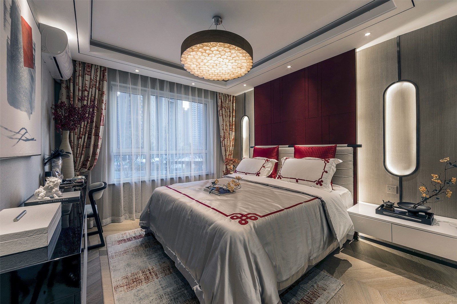 佛山裝修公司新中式風(fēng)格室內(nèi)裝修效果圖-臥室 佛山裝修公司新中式風(fēng)格室內(nèi)裝修效果圖-臥室