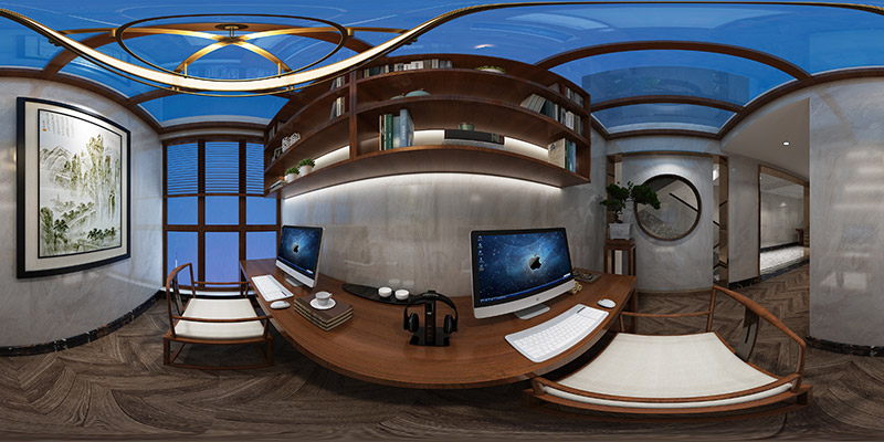 黃岐中南海暉園別墅320平米新中式風(fēng)格室內(nèi)裝修案例-書房 黃岐中南海暉園別墅320平米新中式風(fēng)格室內(nèi)裝修案例-書房