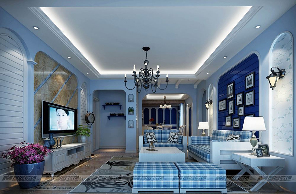 茂名市財(cái)富時(shí)代北歐風(fēng)格三居室裝修案例