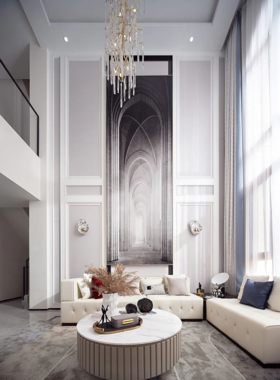 裝修案例法式風(fēng)格別墅裝修效果圖-客廳 裝修案例法式風(fēng)格別墅裝修效果圖-客廳