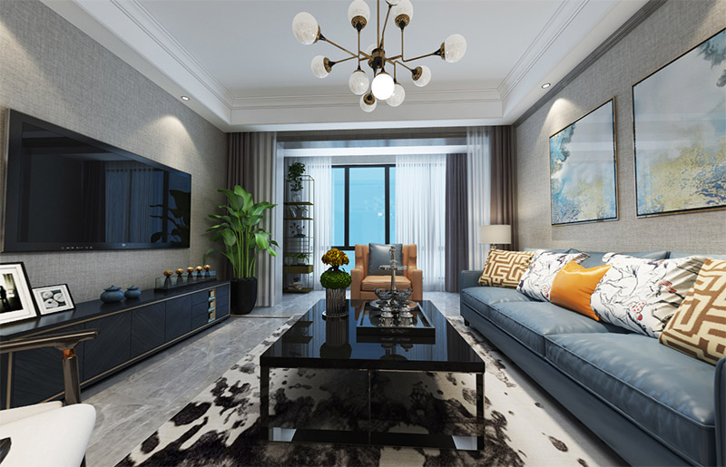 現(xiàn)代前衛(wèi)風格室內(nèi)裝修效果圖-藍園三居120平米 現(xiàn)代前衛(wèi)風格室內(nèi)裝修效果圖-藍園三居120平米