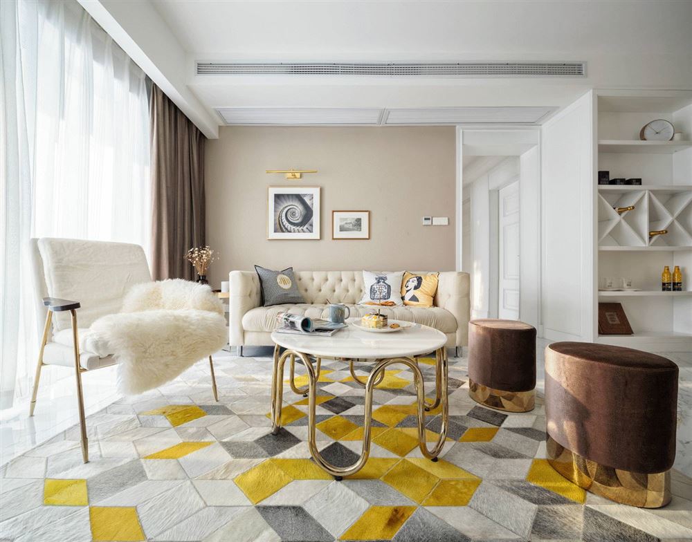 湛江市徐聞濱海.幸福里美式風(fēng)格三居室裝修案例