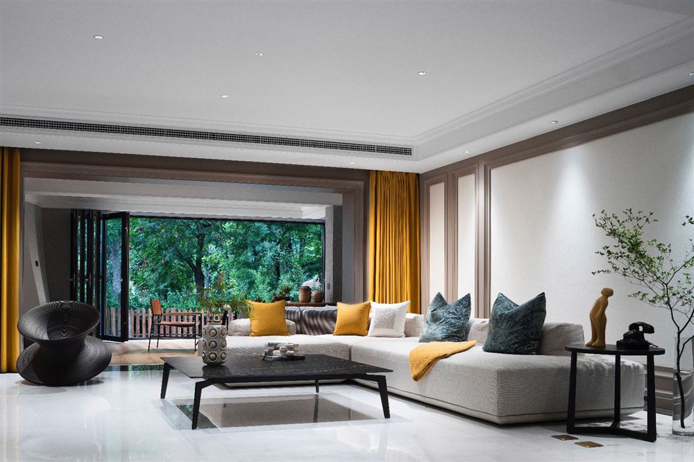 江門市金匯城市廣場美式風(fēng)格三居室裝修案例