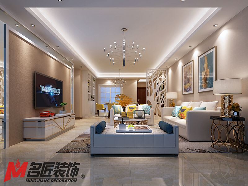 河源市東方國(guó)際現(xiàn)代簡(jiǎn)約風(fēng)格三居室裝修案例