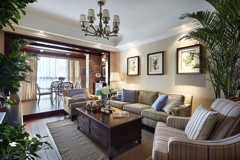 江門市恩平繁星小鎮(zhèn)田園風(fēng)格三居室裝修案例